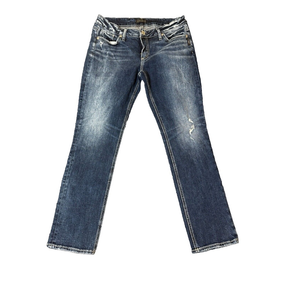 Silver Jeans Women's Straight Leg Blue Jeans